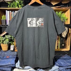 Vintage 90s Scottsdale Arizona Surf Tee Faded Black Aztec Surfer Skater Shirt XL